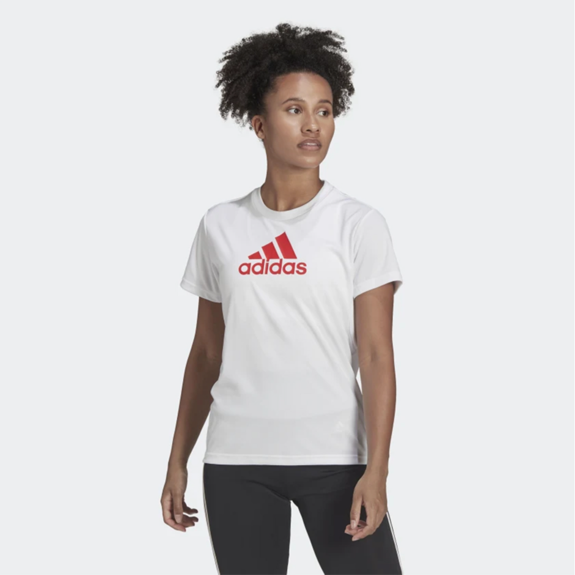 T-shirt blanc & rouge femme